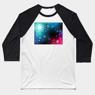 Bright space background with stars. Baseball T-Shirt